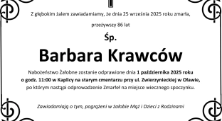 Ostatnie pożegnanie Barbary Krawców