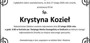Ostatnie pożegnanie Krystyny Kozieł