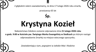Ostatnie pożegnanie Krystyny Kozieł