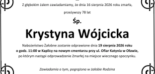 Ostatnie pożegnanie Krystyny Wójcickiej