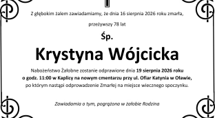 Ostatnie pożegnanie Krystyny Wójcickiej