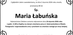 Nie żyje Maria Łabuńska