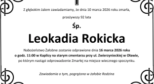 Ostatnie pożegnanie Leokadii Rokickiej
