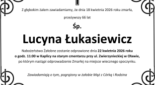 Ostatnie pożegnanie Lucyny Łukasiewicz