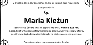 Ostatnie pożegnanie Marii Kieżun