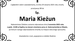 Ostatnie pożegnanie Marii Kieżun