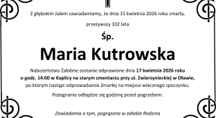 Ostatnie pożegnanie Marii Kutrowskiej