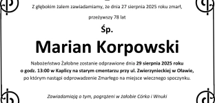 Ostatnie pożegnanie Mariana Korpowskiego