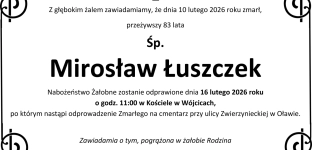 Nie żyje Mirosław Łuszczek