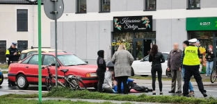 Wjechała rowerem na pasy - doszło do potrącenia