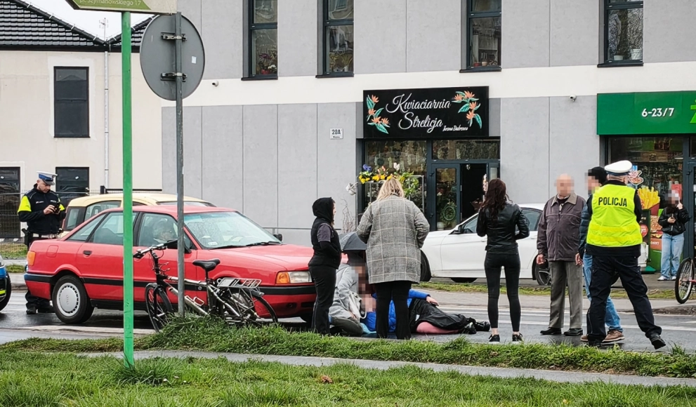 Wjechała rowerem na pasy - doszło do potrącenia