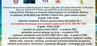 Letnia Strefa Zdrowia w Oławie. Sprawdź jakie badania wykonasz
