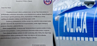 Podziękowania dla policjanta za skuteczną interwencję