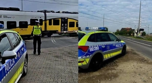 Policjanci kontrolują przejazdy kolejowe. Trwa Rail Action Week