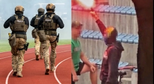 Raca i podpalona flaga podczas meczu w Oławie. 17-latek ukarany