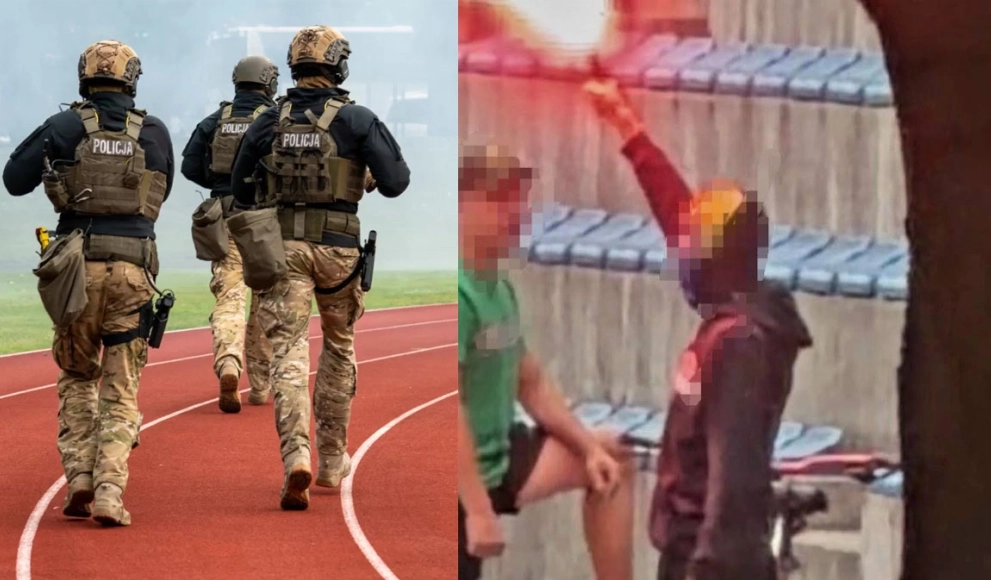 Raca i podpalona flaga podczas meczu w Oławie. 17-latek ukarany