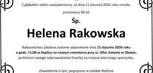 Ostatnie pożegnanie Heleny Rakowskiej
