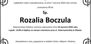 Ostatnie pożegnanie Rozalii Boczuli