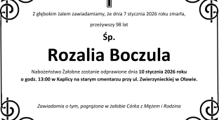 Ostatnie pożegnanie Rozalii Boczuli