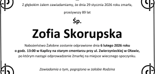 Ostatnie pożegnanie Zofii Skorupskiej