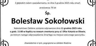 Ostatnie pożegnanie Bolesława Sokołowskiego