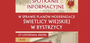 Modernizacja bystrzyckiej świetlicy wiejskiej. Przyjdź na spotkanie