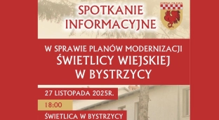 Modernizacja bystrzyckiej świetlicy wiejskiej. Przyjdź na spotkanie