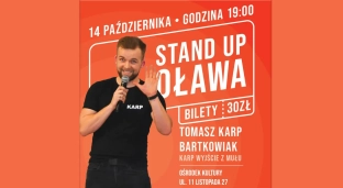 Tomasz Karp Bartkowiak ze stand-upem w Oławie