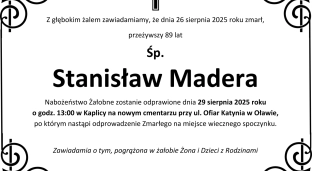 Ostatnie pożegnanie Stanisława Madery