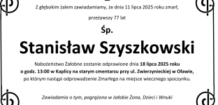 Ostatnie pożegnanie Stanisława Szyszkowskiego