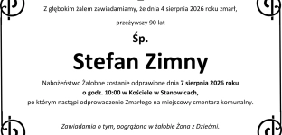 Ostatnie pożegnanie Stefana Zimnego