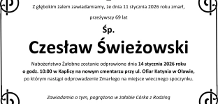 Ostatnie pożegnanie Czesława Świeżowskiego