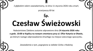 Ostatnie pożegnanie Czesława Świeżowskiego