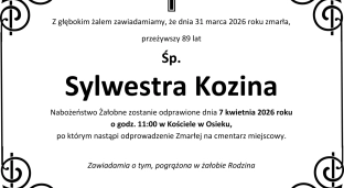 Ostatnie pożegnanie Sylwestry Koziny