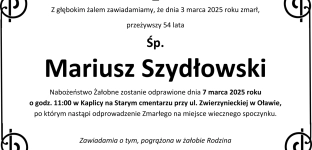 Ostatnie pożegnanie Mariusza Szydłowskiego