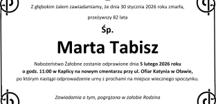 Ostatnie pożegnanie Marty Tabisz