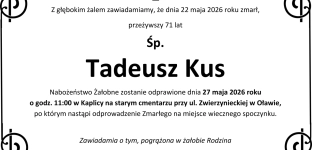 Ostatnie pożegnanie Tadeusza Kusa