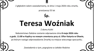Ostatnie pożegnanie Teresy Woźniak