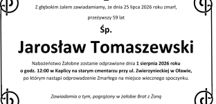 Ostatnie pożegnanie Jarosława Tomaszewskiego