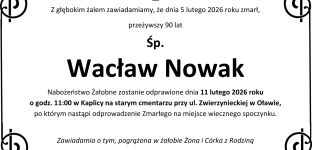 Ostatnie pożegnanie Wacława Nowaka