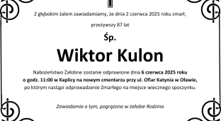 Nie żyje Wiktor Kulon