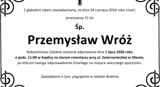 Nie żyje Przemysław Wróż