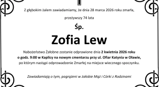 Ostatnie pożegnanie Zofii Lew